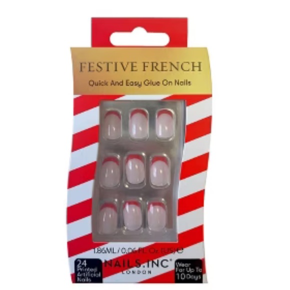 Nails Inc Other - Festive French Fake Nails by Nails Inc. London